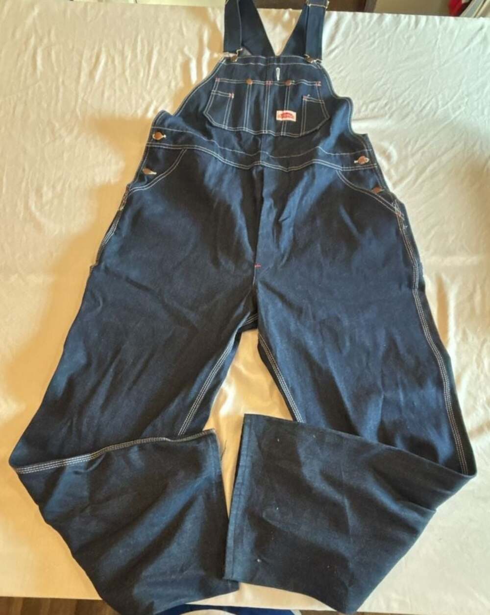 Round House Men's #980 Classic Blue Denim Bib Overalls